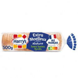 HARRYS - Extra Moelleux Nature Sans Sucres Ajoutés Pain De Mie - paquet de 500 g Sonico.fr