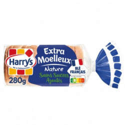 HARRYS - Extra Moelleux Nature Sans Sucres Ajoutés Pain De Mie - paquet de 280 g Sonico.fr