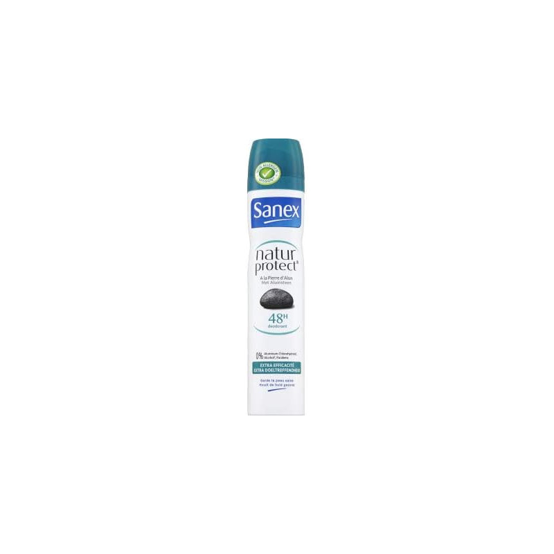 SANEX - Natur Protect Extra efficacité 48H Déodorant à la Pierre d'alun - 200 ml Sonico.fr