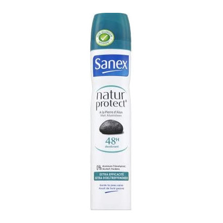 SANEX - Natur Protect Extra efficacité 48H Déodorant à la Pierre d'alun - 200 ml Sonico.fr