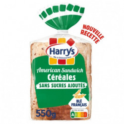 HARRYS - American Sandwich 7 céréales sans sucres ajoutés Pain De Mie - paquet de 550 g Sonico.fr