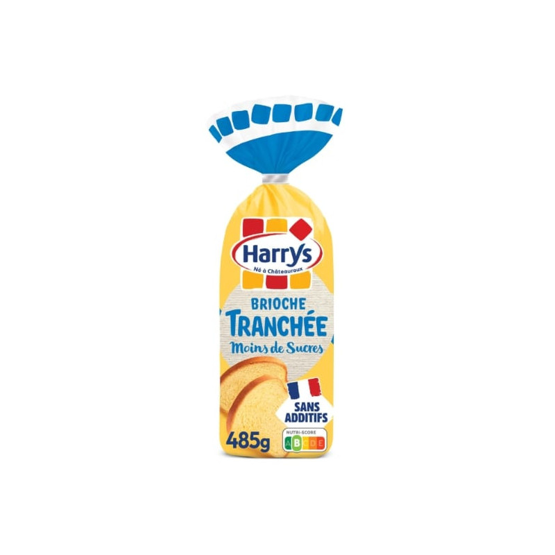HARRYS - Brioche tranchée moins de sucre allégée en sucre sans additifs - sachet de 485 g Sonico.fr