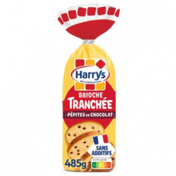 HARRYS - Brioche tranchée pépites de chocolat sans additifs - sachet de 485 g Sonico.fr