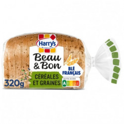 HARRYS - Beau & Bon Céréales et Graines Pain De Mie - paquet de 320 g Sonico.fr