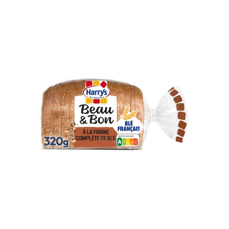 HARRYS - Beau & Bon Complet Lin et Tournesol Pain De Mie - paquet de 320 g Sonico.fr