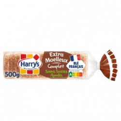 HARRYS - Extra Moelleux Complet Sans Sucres Ajoutés Pain De Mie - paquet de 500 g Sonico.fr