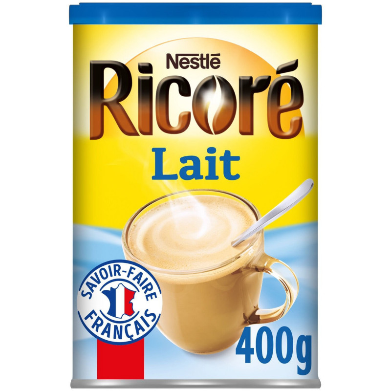 RICORE - Café Soluble Chicorée au Lait - boîte de 400 g Sonico.fr