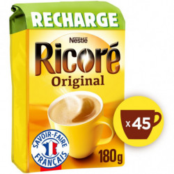 RICORE - Recharge de café à la chicorée soluble - paquet de 180 g Sonico.fr