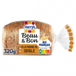 HARRYS - Beau & Bon Seigle Tournesol et Lin Pain De Mie - paquet de 320 g Sonico.fr