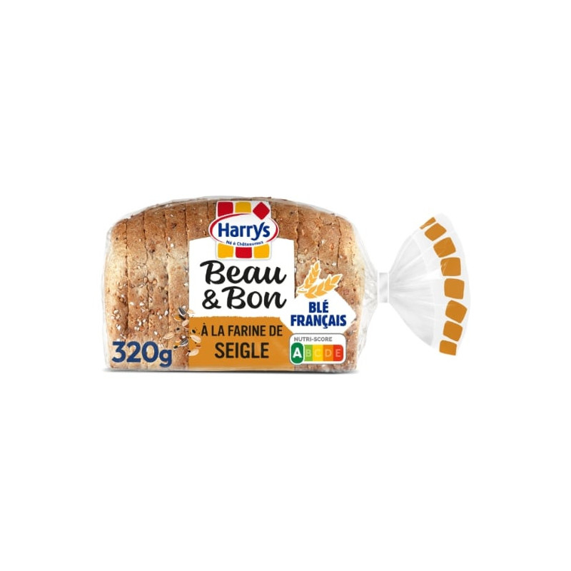 HARRYS - Beau & Bon Seigle Tournesol et Lin Pain De Mie - paquet de 320 g Sonico.fr
