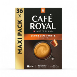 CAFE ROYAL - Espresso Forte Café capsules Compatibles Nespresso - boite de 36 capsules Sonico.fr