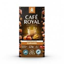 CAFE ROYAL - Caramel n°4 Café capsules Compatibles Nespresso - boite de 10 capsules Sonico.fr