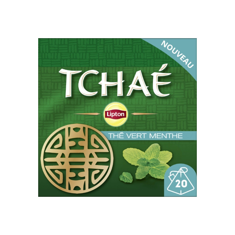 LIPTON - Tchaé Thé vert Menthe - boite de 25 sachets - 50 g Sonico.fr