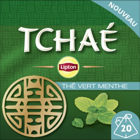 LIPTON - Tchaé Thé vert Menthe - boite de 25 sachets - 50 g Sonico.fr