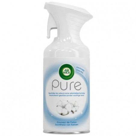 AIR WICK - Aérosol désodorisant Senteur douceur de coton - spray de 250 ml Sonico.fr