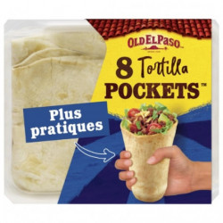 OLD EL PASO - Tortilla Pockets - paquet de 8 Tortillas - 223 g Sonico.fr