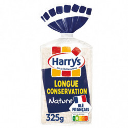 HARRYS - Pain De Mie Sans Croûte Longue Conservation Nature - paquet de 325 g Sonico.fr