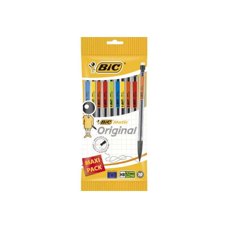 BIC - Porte mine Matic Original HB 0.7mm - blister de 10 porte-mines Sonico.fr