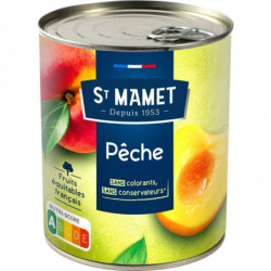 ST MAMET -  Pêches Au Sirop - boite de 475 g net égoutté Sonico.fr