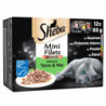 SHEBA - Mini Filets en Sauce Sélection Terre Mer Pâtée pour chat - paquet de 12 sachets de 85 g Sonico.fr