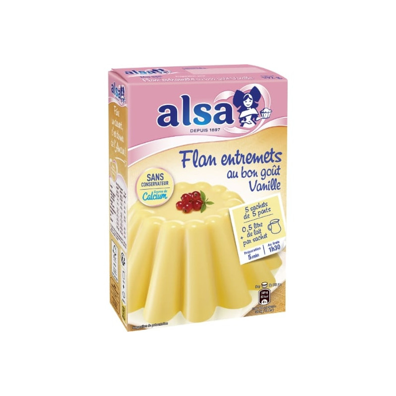 ALSA - Préparation Flan Entremets Vanille - boite de 192 g Sonico.fr