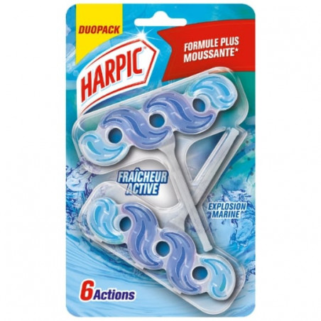 HARPIC - Active Fresh Explosion Marine Bloc WC - paquet de 2 blocs Sonico.fr