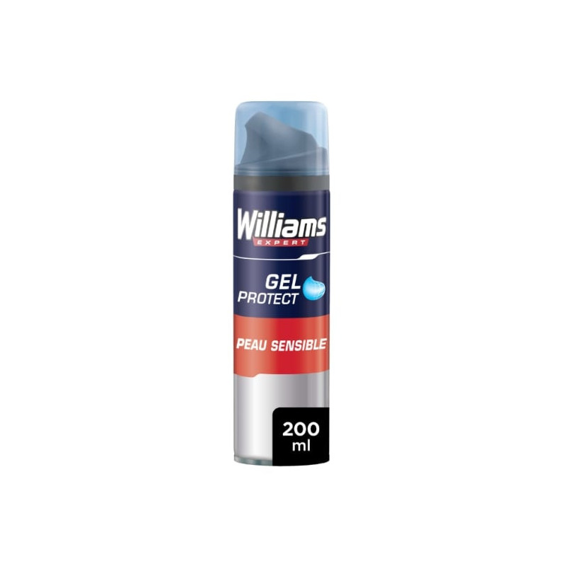 WILLIAMS - Gel à raser Peau Sensible - bombe de 200 ml Sonico.fr