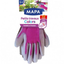 MAPA - Petits Travaux Colors Taille S Gants de Jardinage - paquet de 3 paires de gant Sonico.fr