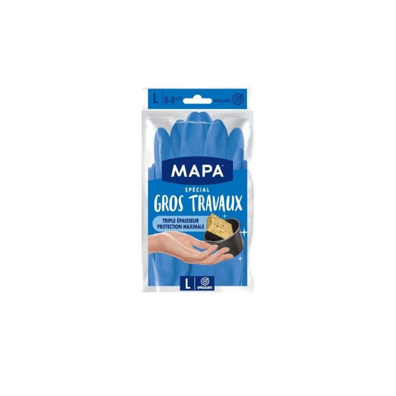 MAPA - Gros Travaux Taille L Gants - paquet de 1 paires de gants Sonico.fr
