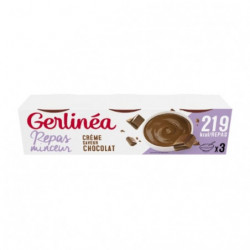 GERLINEA - Repas Minceur Crème chocolat - paquet de 3 coupelles de 210 g Sonico.fr