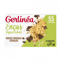 GERLINEA - Biscuit Encas Equilibré Chocolat Céréales - paquet de 200 g Sonico.fr