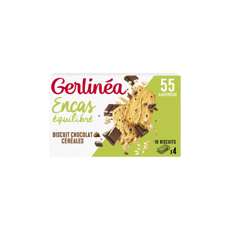 GERLINEA - Biscuit Encas Equilibré Chocolat Céréales - paquet de 200 g Sonico.fr