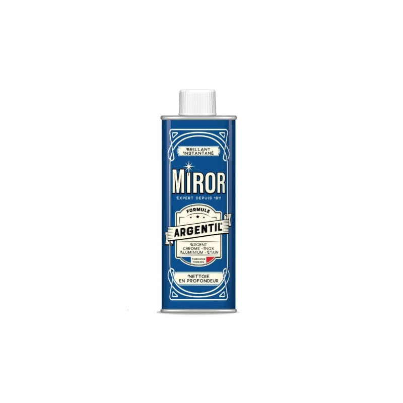 MIROR - Argentil Brillant Instantané Nettoyant Ménager - flacon de 250 ml Sonico.fr