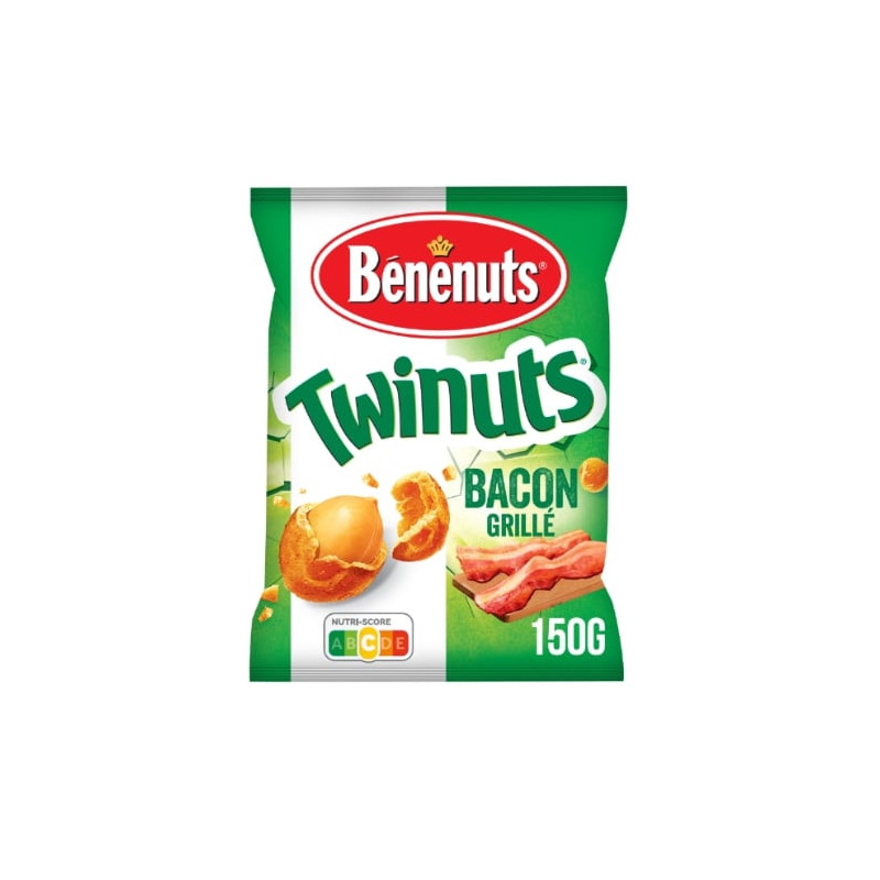 BENENUTS - Twinuts Bacon Grillé - paquet de 150 g Sonico.fr