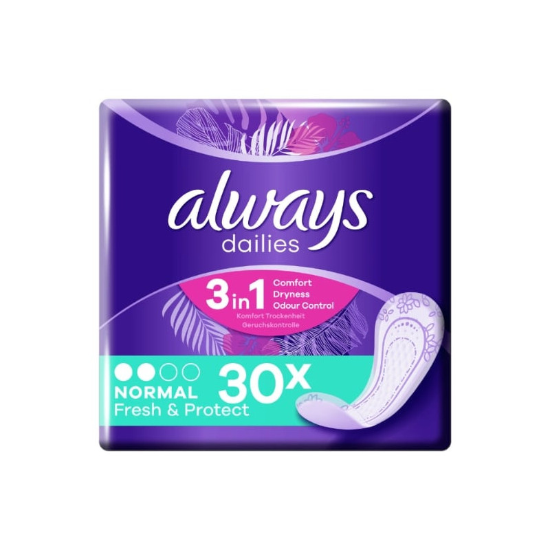 ALWAYS - Dailies - Protège-slips fresh & protect Normal - 30 Protège-slips  Sonico.fr