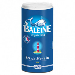 LA BALEINE - Salière Bleu - Sel Fin iodé et fluoré - 550 g Sonico.fr