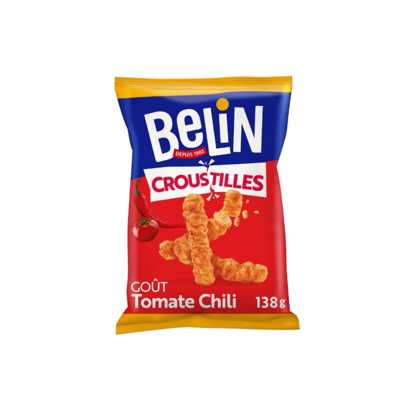 BELIN - Croustilles Tomate Chili Biscuits apéritifs - sachet de 138 g Sonico.fr