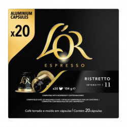 L'OR - Ristretto Intensité 11 - 20 capsules de café compatibles Nespresso Sonico.fr