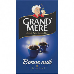 GRAND MERE - Bonne Nuit Café Moulu Décaféiné - paquet de 250 g Sonico.fr