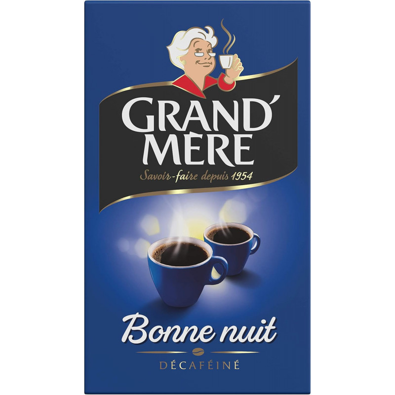 GRAND MERE - Bonne Nuit Café Moulu Décaféiné - paquet de 250 g Sonico.fr
