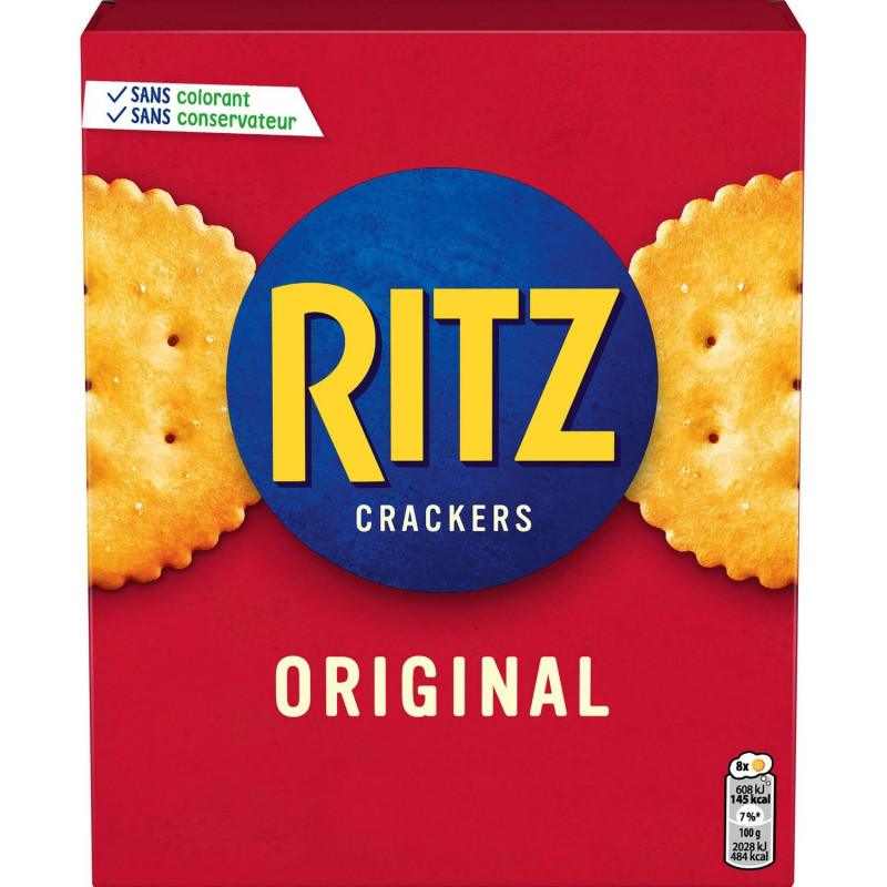 RITZ - Crackers Original Biscuits apéritifs - boîte de 200 g Sonico.fr
