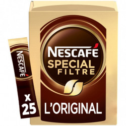 NESCAFE - Café Soluble Spécial Filtre Original - boîte de 50 g - 25 sticks Sonico.fr