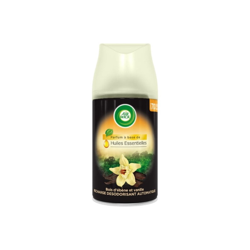 AIR WICK - Recharge Bois d'Ebène et Vanille - Désodorisant Automatique - 250 ml Sonico.fr