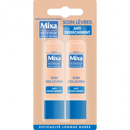 MIXA - Intensif Soin Lévres Anti-dessèchement - étui de 2 sticks à lèvres Sonico.fr
