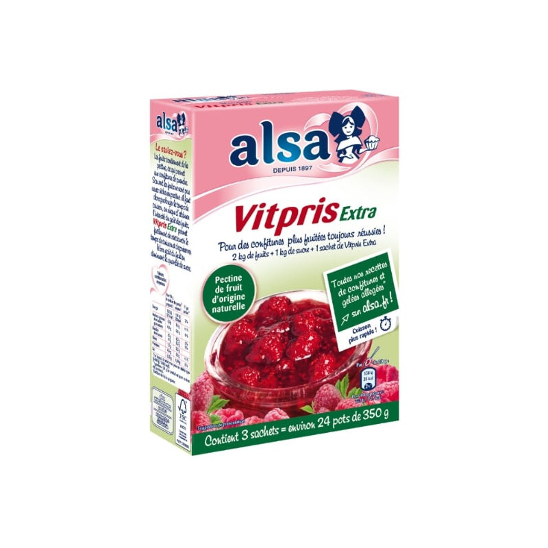 ALSA - Vitpris Extra Gélifiant pour confitures - boite de 150 g Sonico.fr