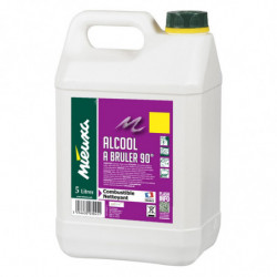 MIEUXA - Alcool à brûler 90° Combustible et Nettoyant - bidon de 5 L Sonico.fr