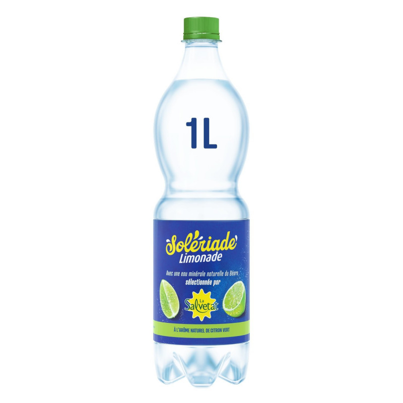 SALVETAT - Limonade Solériade à l arôme naturel de Citron Vert - bouteille de 1 L Sonico.fr