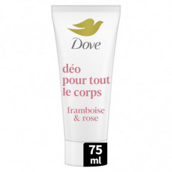 DOVE - Déo Créme Pour Tout le Corps Peaux Sensibles Framboise et Rose - tube de 75 ml Sonico.fr