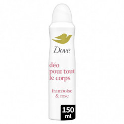 DOVE - Déo Spray 72h Pour Tout le Corps Peaux Sensibles Framboise et Rose - flacon de 150 ml Sonico.fr