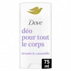 DOVE - Déo Stick Pour Tout le Corps Peaux Sensibles Lavande et Camomille - Stick de 75 ml Sonico.fr